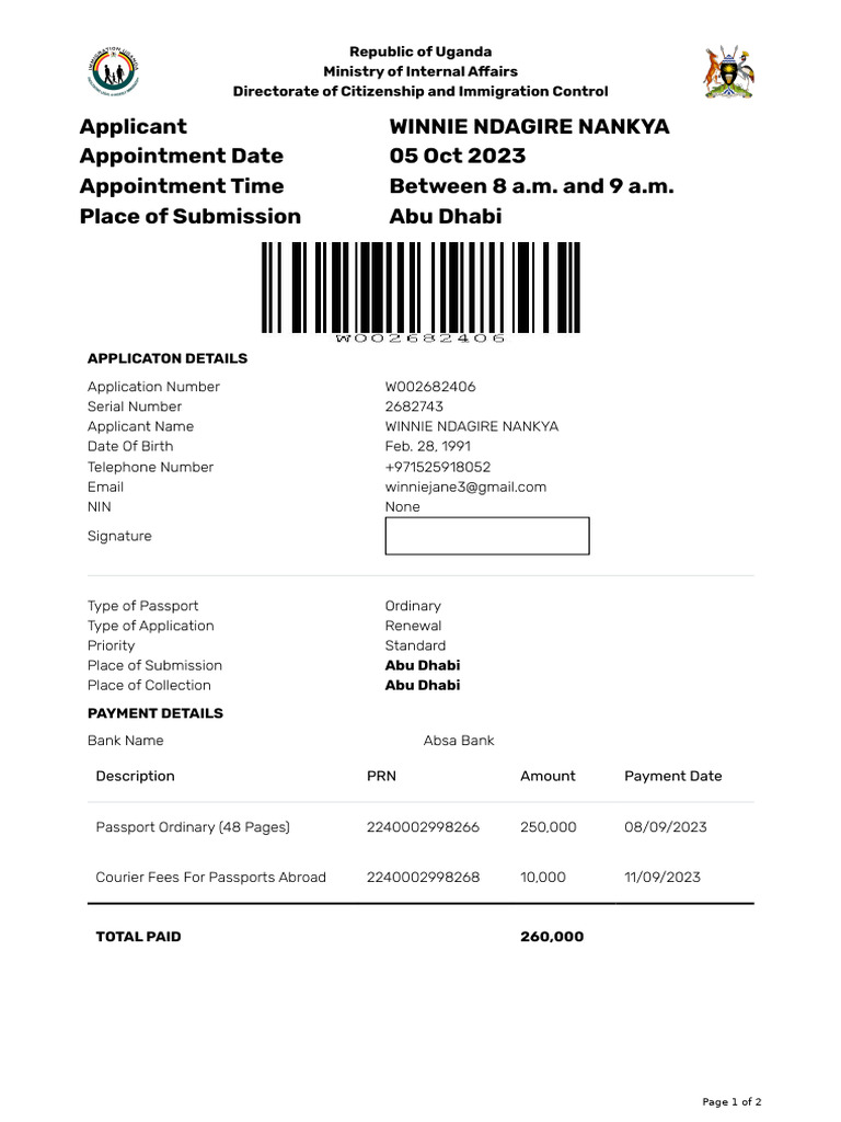 Appointment Letter PDF Passport Government And Personhood