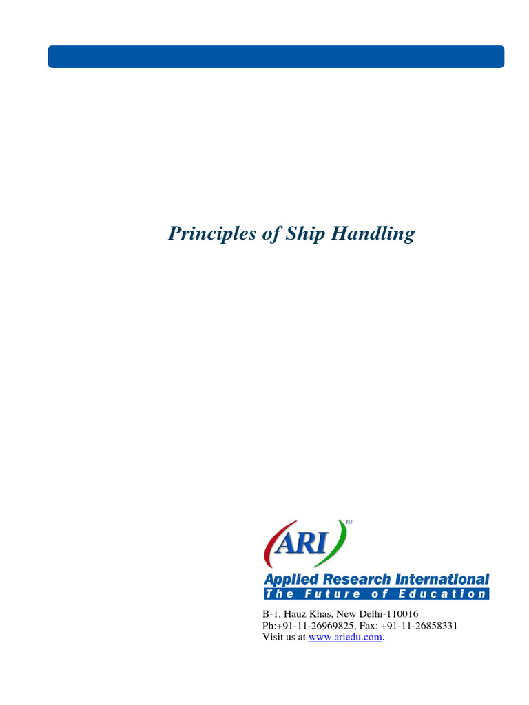Principles of Ship Handling Course Handout ARI PDF Navigation Ships