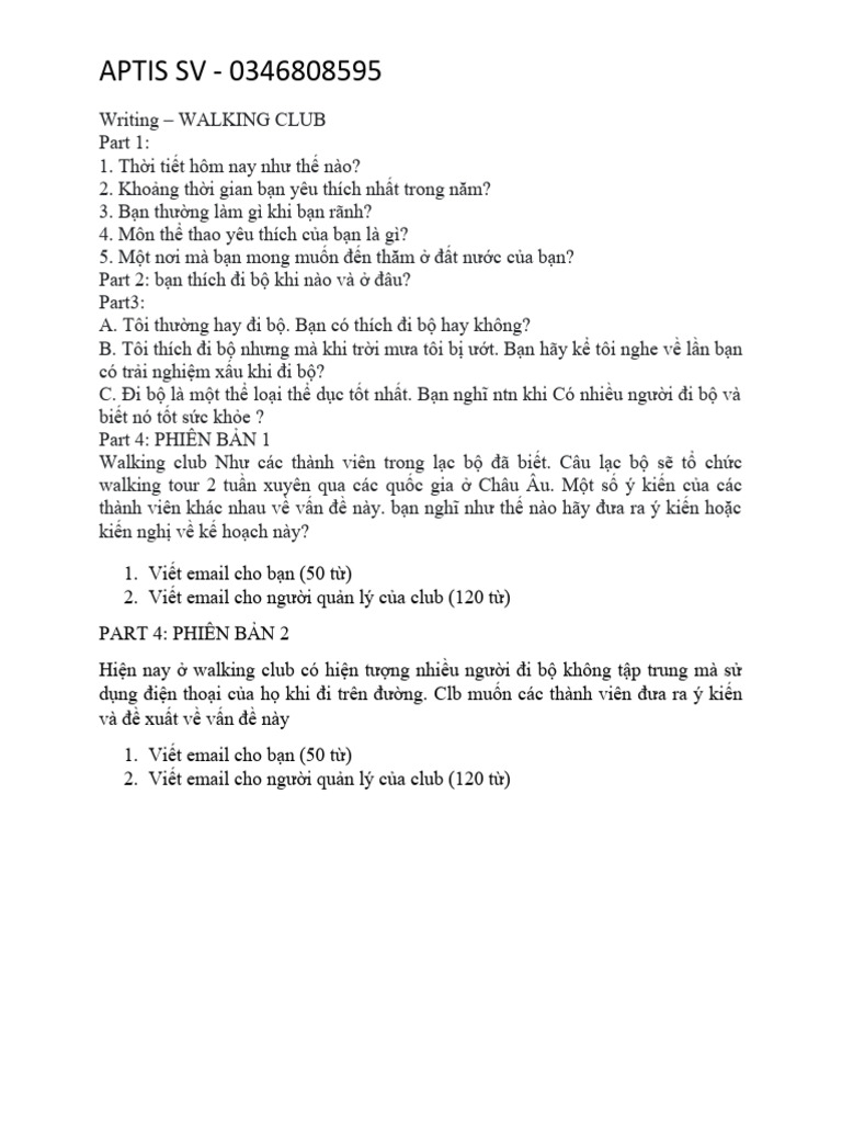 Walking Club | PDF