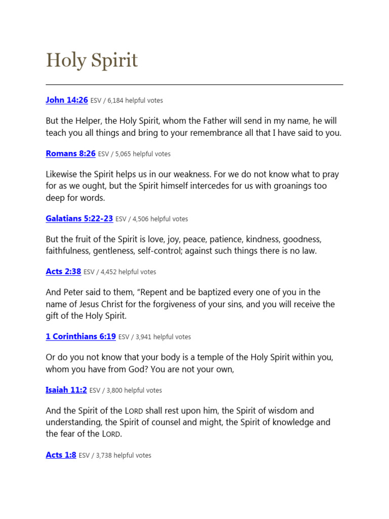 Holy Spirit | PDF | Jesus | God The Father