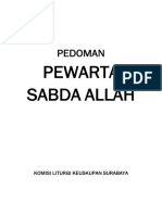 SERI PEDOMAN PELAYAN LITURGI - PEWARTA SABDA ALLAH Penyesuaian Dengan TPE 2020