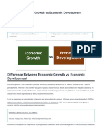 Difference Between Economic Growth Vs Economic Development