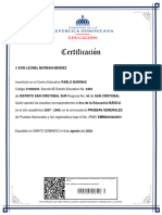 Certificación: Esta Certificación Sera Válida Siempre y Cuando No Presente Borraduras Ni Tachaduras en Su Contenido