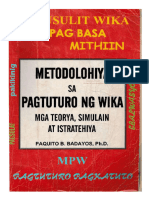 Metodolohiya Sa Pagtuturo NG Wika