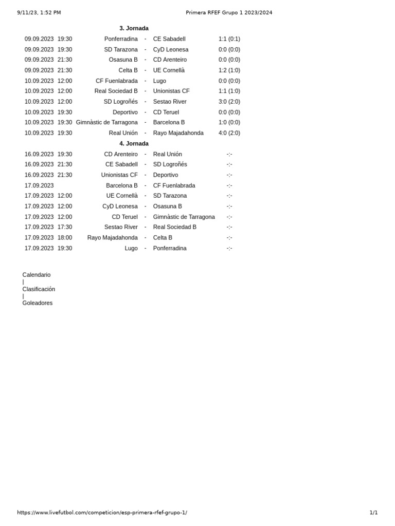 Primera RFEF Grupo 1 2023 2024 PDF