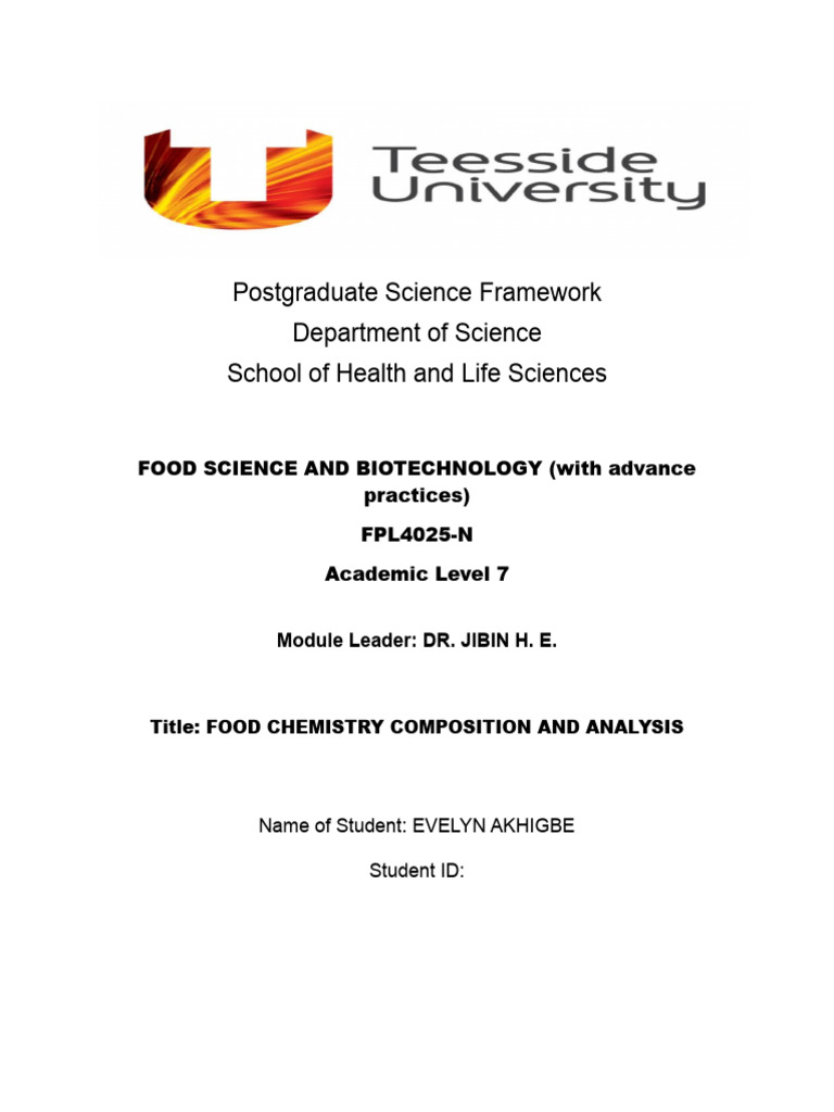 Food Chemistry Composition and Analysis | Download Free PDF | Fruit ...