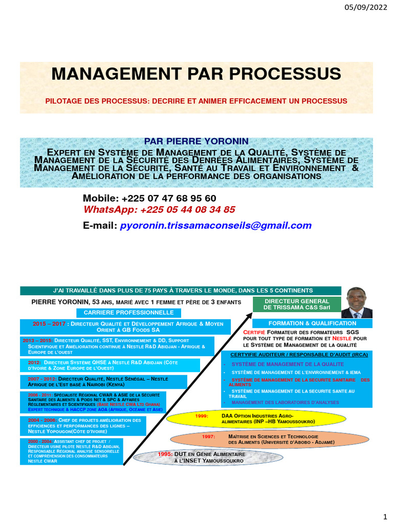 Management par Processus et Performance | PDF | Management de la ...