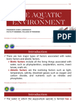 Chapter 2 - The Aquatic Environment. Principles