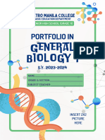 General Biology 1 Portfolio Cover Template Lobo
