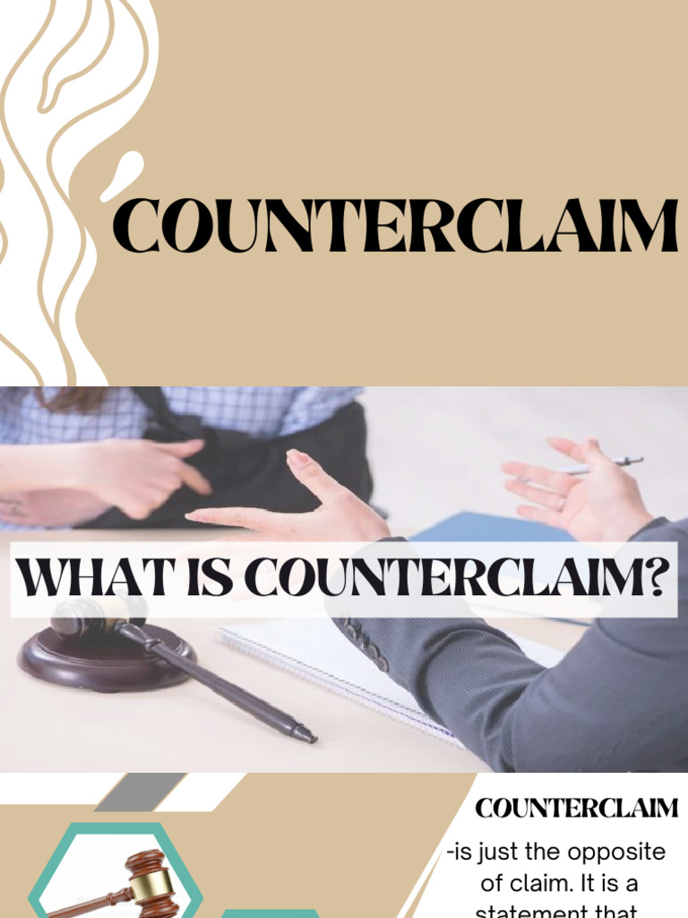 Understanding Counterclaims in Arguments | PDF | Law
