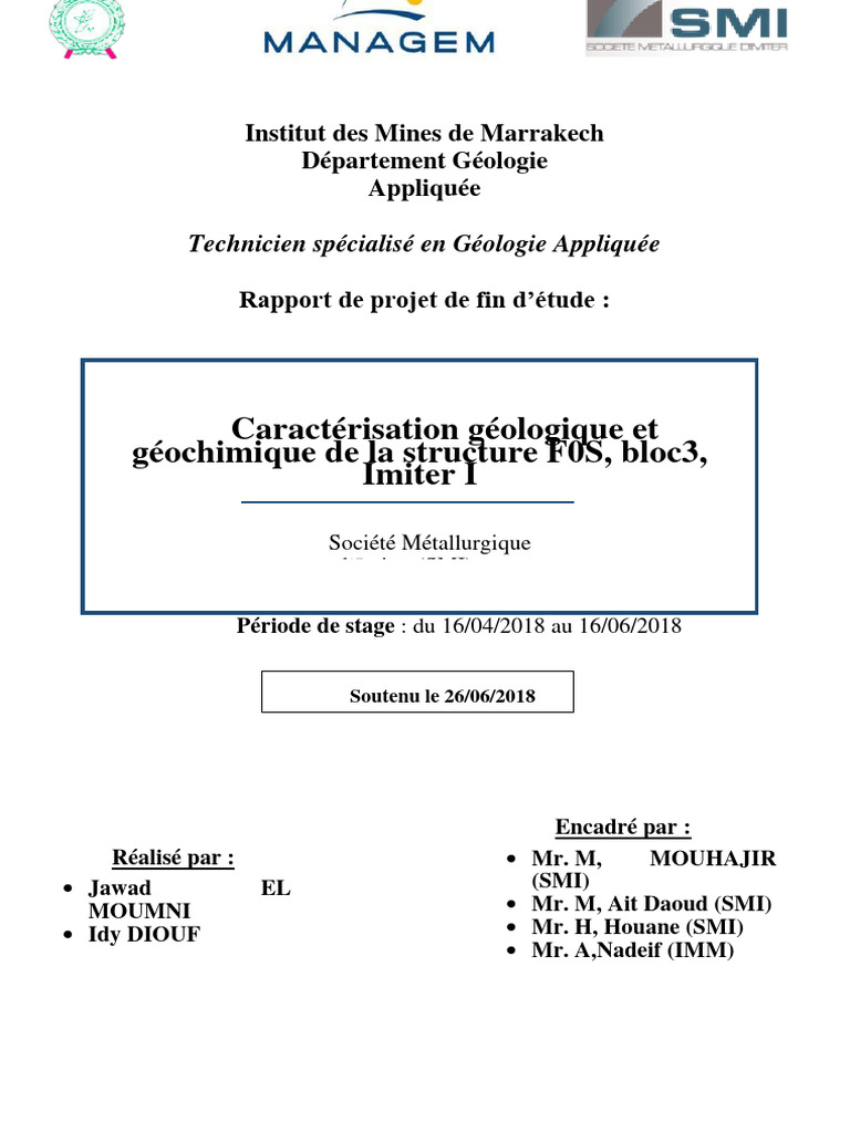 Caractérisation géologique d'Imiter I | PDF | Minéral