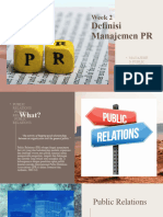 Week 2: Definisi Manajemen PR