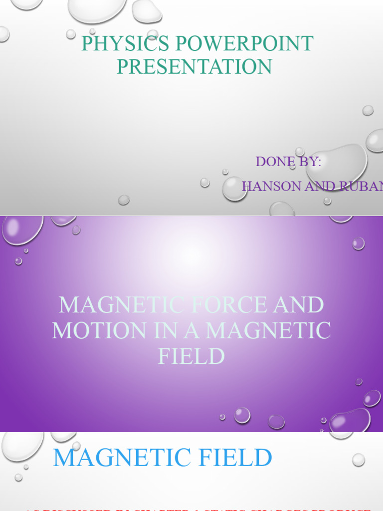 Physics Powerpoint Presentation: Done By: Hanson and Ruban | PDF