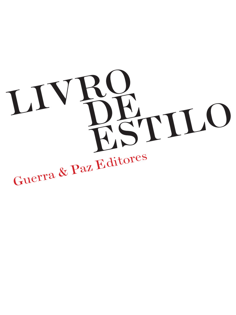 Livro De Estilo Pdf Plural Caixa Alta E Caixa Baixa