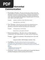 Types of Nonverbal Communication