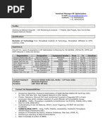 CV - RF Optimization & Planning Engg - 14+ Yrs - Ajmal - Updated