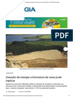 Geração de Energia A Biomassa Da Cana Pode Triplicar - Editora Brasil Energia