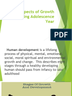 Aspects of Growth During Adolescence Year