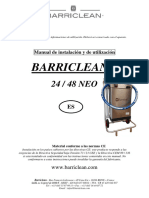 Manuel D'utilisation BARRICLEAN NEO Espagnol