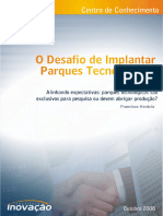 O Desafio de Implantar Parques Tecnologicos Parte 1