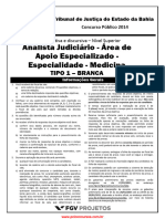 Prova - Analista Judiciário - Medicina - TJ:BA 2015