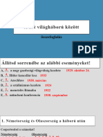 A Két Világháború Között Összefoglalás