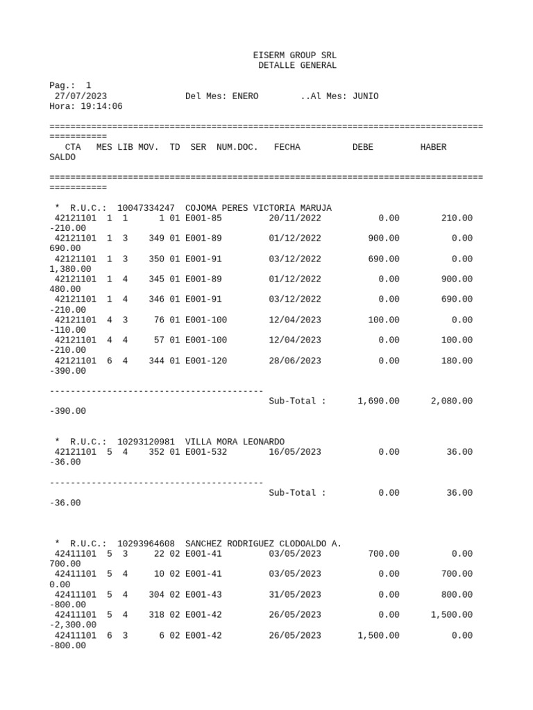 RUC Transaction Summary Report | PDF