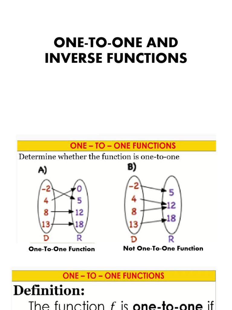One To One Inverse | PDF | Function (Mathematics) | Mathematical Objects