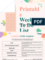 Printable Weekly To Do List For Pre K