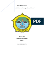 Tugas Makalah Agama "Pemuda Pemudi Kristen Dan Tantangan Zaman Milenial"