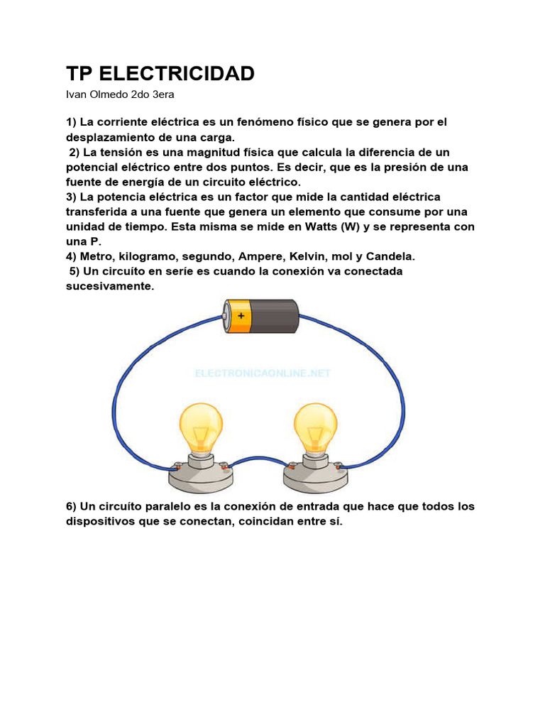 TP Electricidad 2 | PDF | Métodos y materiales de enseñanza | Ciencia y ...
