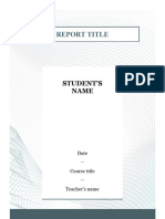 Modern Student Report