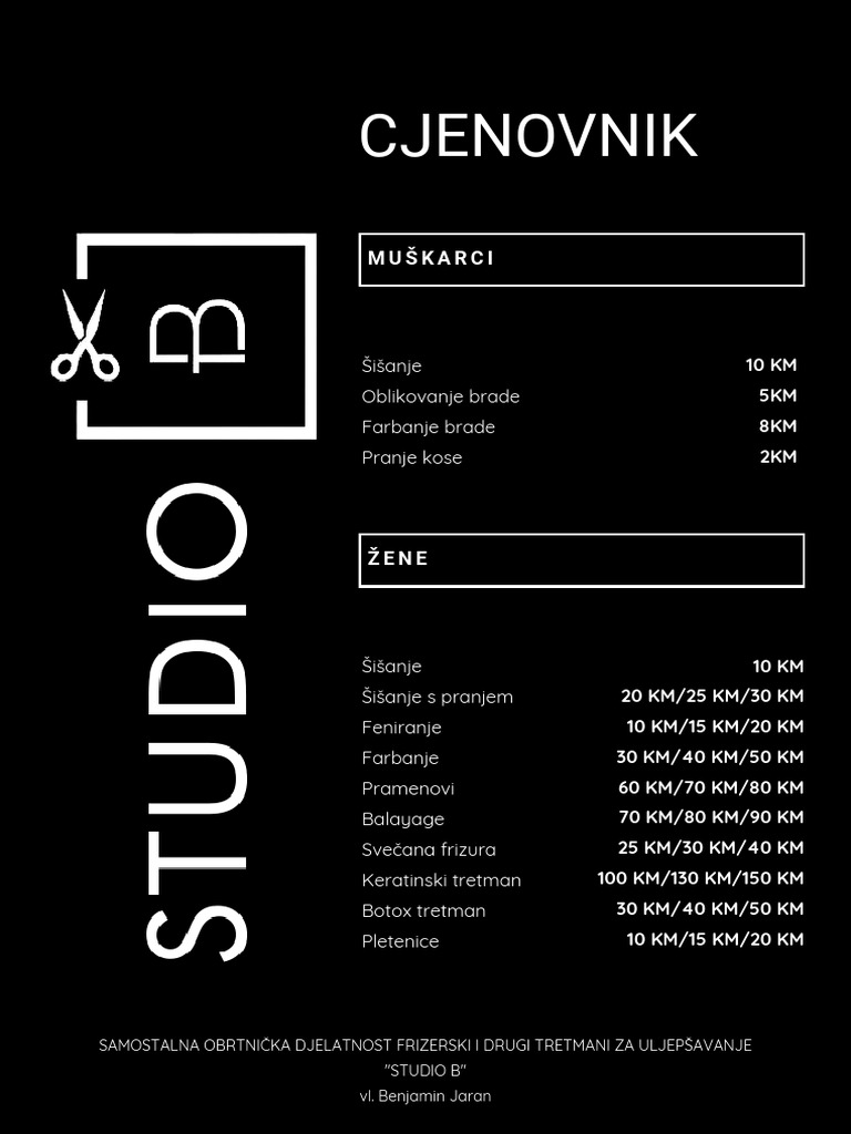 Cjenovnik | PDF