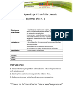 Guía de Aprendizaje N° 3 Taller Literario 7° Años