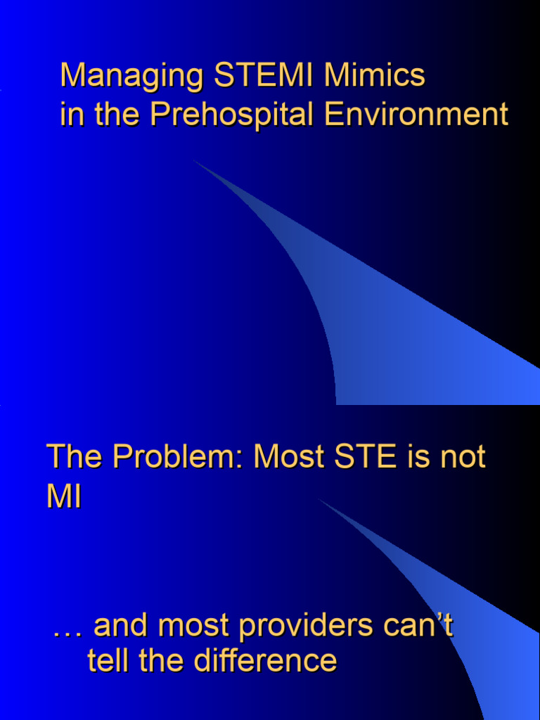Stemi Mimics PDF | PDF | Myocardial Infarction | Electrocardiography