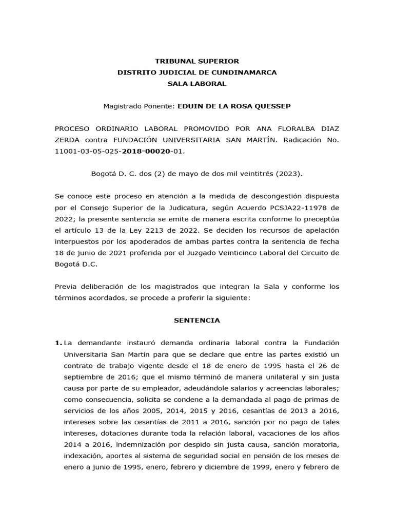 Sentencias M | PDF | Sentencia (ley) | Derecho laboral