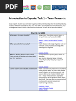 Introduction To Esports Induction Worksheet