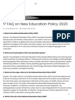 17 FAQ On New Education Policy 2023