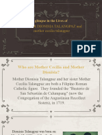 Lsm3106h8 The Life of Mother Cecilia and Mother Dionisia