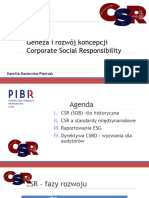 Geneza I Rozwój Idei CSR