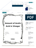 Measuring The Amount of Acetic Acid in Vinegar