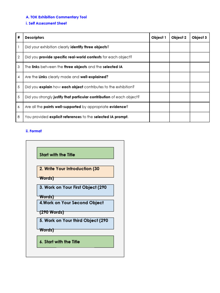 TOK Exhibition Commentary Guide | PDF | Evidence | Human Communication