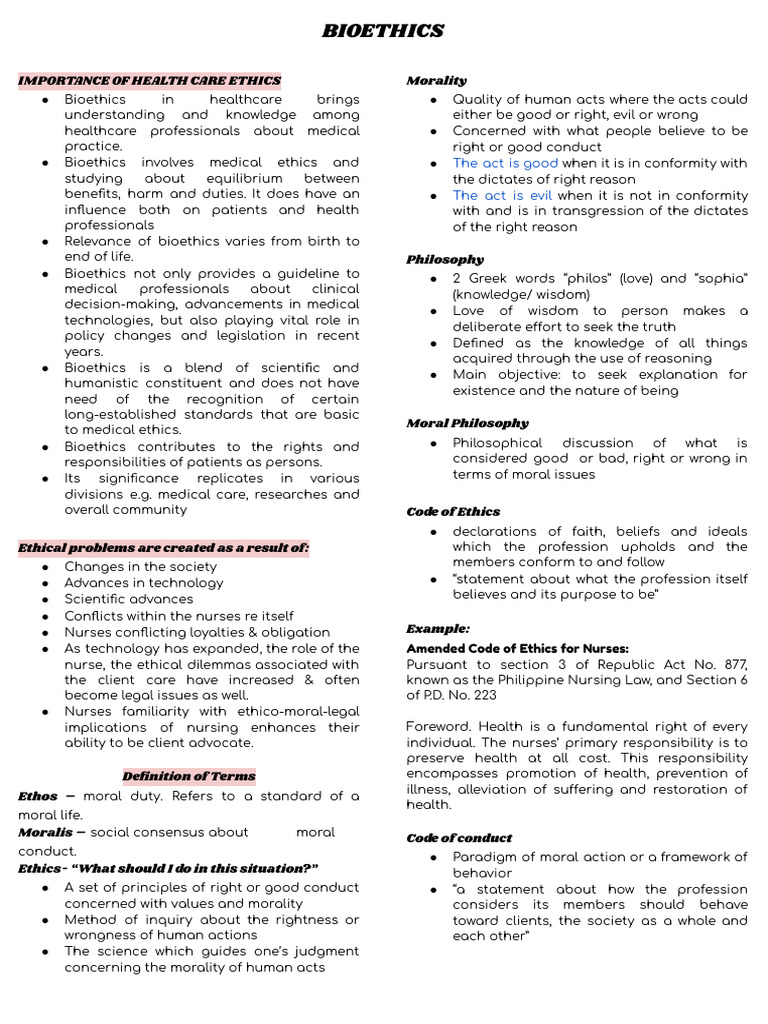 Bioethics | PDF | Bioethics | Medical Ethics