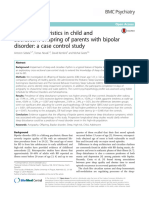Sleep Characteristics in Child and Adolescent Offspring of Parents With Bipolar Disorder A Case Control Study