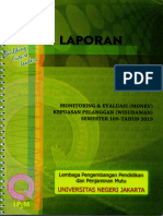 Lap Monev Kepuasan Pelanggan Wisudawan Semester 109