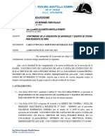 Informe de Conformidad de Pago Materiales y Equipos de Oficina para Residente de Obra