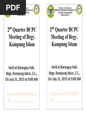 Invitation Card BCPC