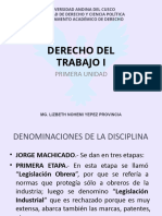 Primera Unidad - Derecho Del Trabajo