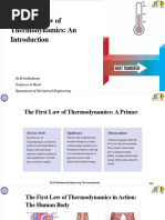 The First Law of Thermodynamics An Introduction