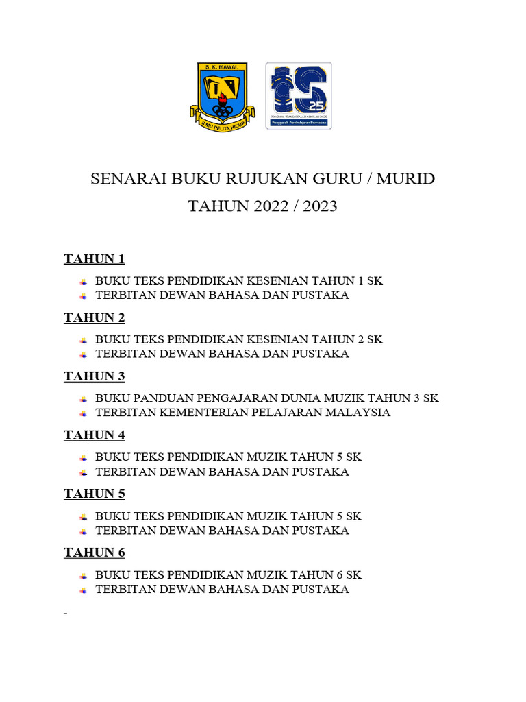 Senarai Buku Rujukan Pendidikan Kesenian | PDF | Ilmu Sosial | Seni
